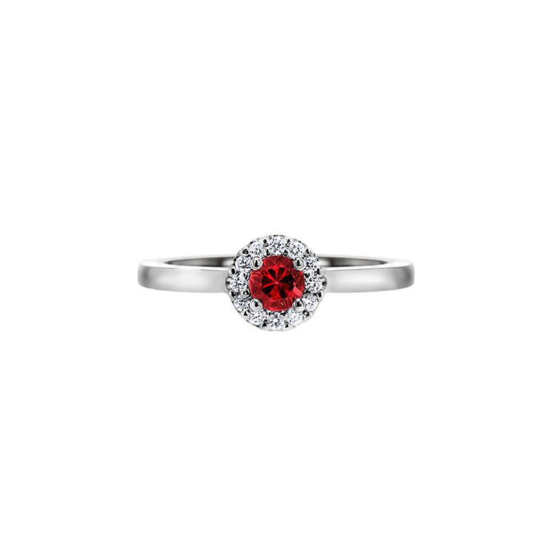 Giorgia Rose  <p>  Engagement Ring </p> <p> 18k White gold and Ruby  </p> <p> <FONT SIZE=2>  Cgr001 </font> </p>