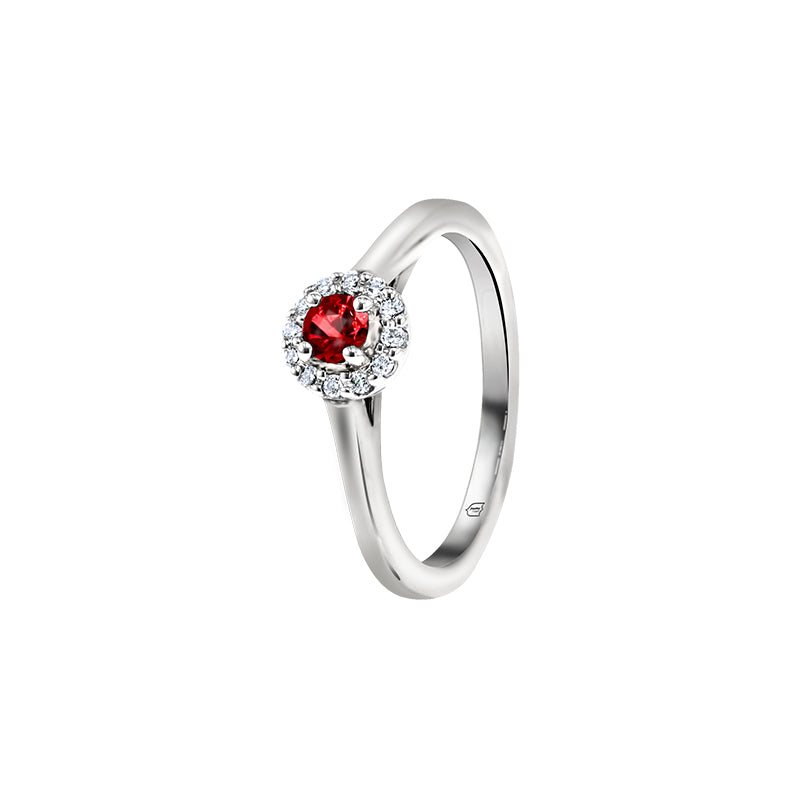 Giorgia Rose  <p>  Engagement Ring </p> <p> 18k White gold and Ruby  </p> <p> <FONT SIZE=2>  Cgr001 </font> </p>