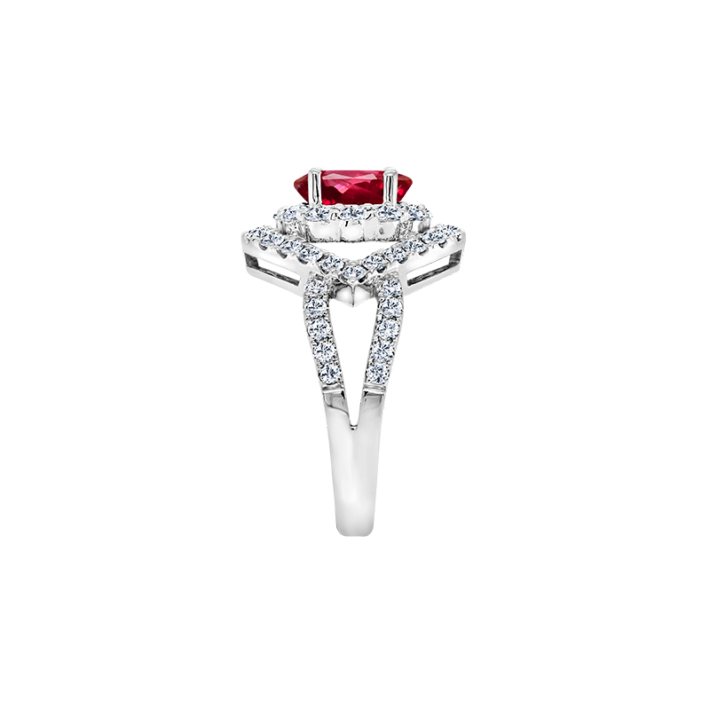 Papidú <p>  Ring </p> <p> 18k White gold, diamond and Ruby </p> <p> <FONT SIZE=2>  DRF3523R01MH18W </font> </p>