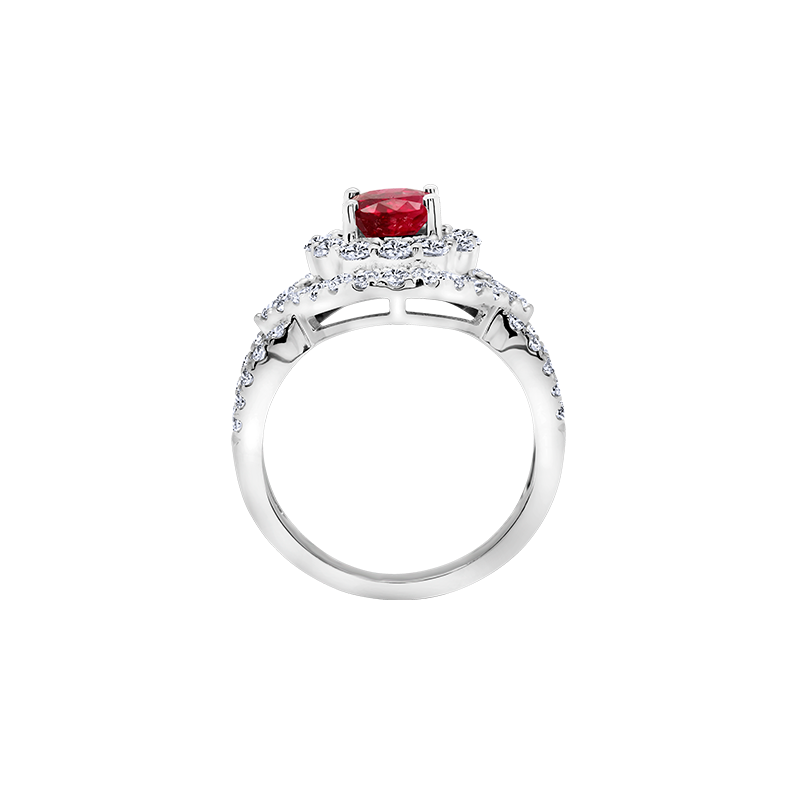 Papidú <p>  Ring </p> <p> 18k White gold, diamond and Ruby </p> <p> <FONT SIZE=2>  DRF3523R01MH18W </font> </p>