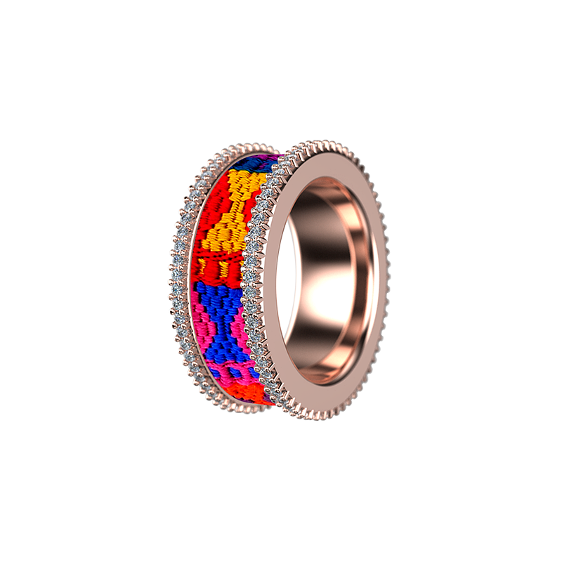 ATITYA <p> Ring San Juan </p> <p> 18k Rose gold and diamond </p> <p> <FONT SIZE=2>  SanJuan5 </font> </p>
