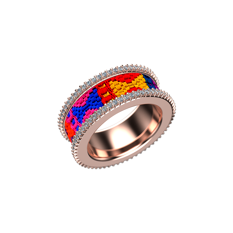 ATITYA <p> Ring San Juan </p> <p> 18k Rose gold and diamond </p> <p> <FONT SIZE=2>  SanJuan5 </font> </p>