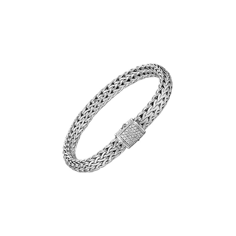 JOHN HARDY <p>  Bracelet Classic Chain </p> <p> Silver 925 and diamond </p> <p> <FONT SIZE=2>  BB9404CXM </font> </p>