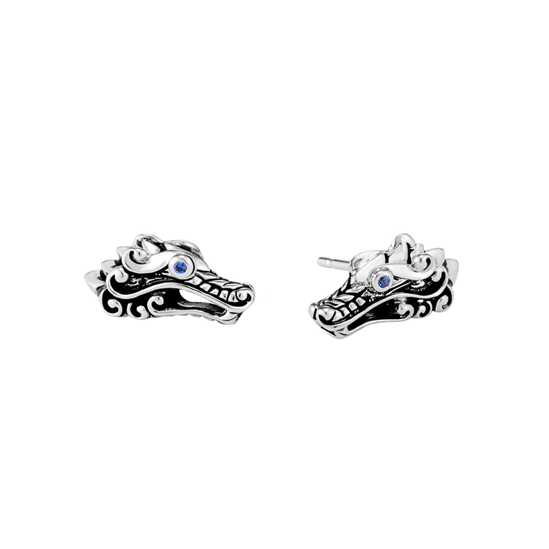 JOHN HARDY <p> Earring  Naga </p> <p> Silver 925 and Sapphire </p> <p> <FONT SIZE=2>  EBS60134BSP </font> </p>