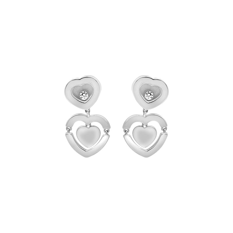 CHOPARD  <p> Earring  Happy Diamond  </p> <p> 18k White gold and diamond </p> <p> <FONT SIZE=2>  837219-1001</font> </p>