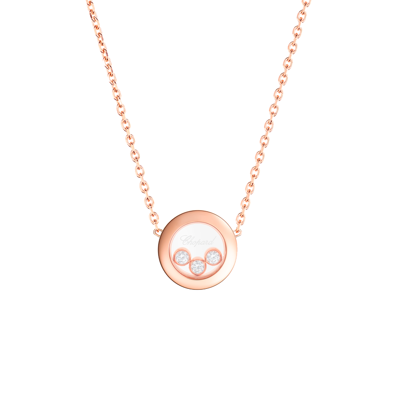 CHOPARD  <p>  Pendant Collier Happy Diamonds </p> <p> 18k Rose gold diamond </p> <p> <FONT SIZE=2>  81A018-5001 </font> </p>