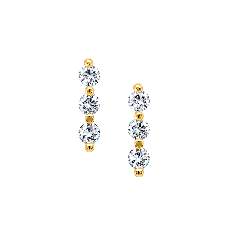 Papidú <p>  Baby Earring </p> <p> 18k Yellow gold and diamond </p> <p> <FONT SIZE=2>  JBB-009 </font> </p>