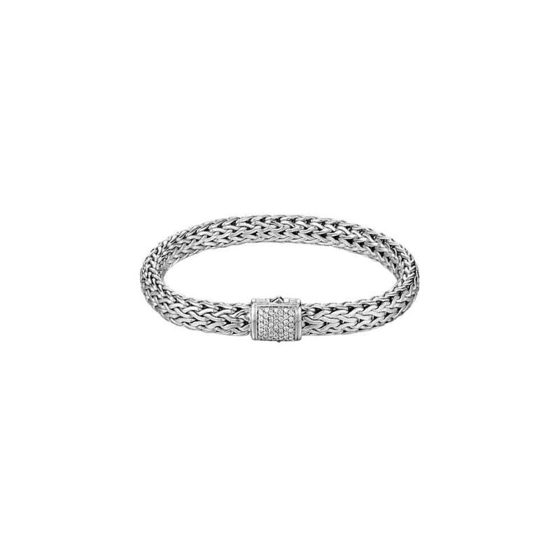 JOHN HARDY <p>  Bracelet Classic Chain </p> <p> Silver 925 and diamond </p> <p> <FONT SIZE=2>  BB9404CXM </font> </p>