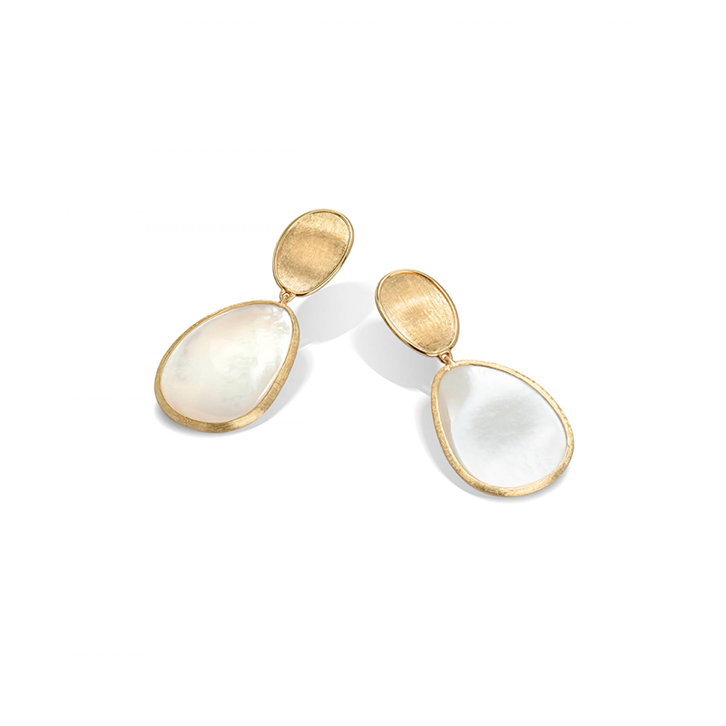 MARCO BICEGO <p> Earring  Lunaria  </p> <p> 18k Yellow gold and Mother of pearl</p> <p> <FONT SIZE=2>  OB1403 MPW </font> </p>