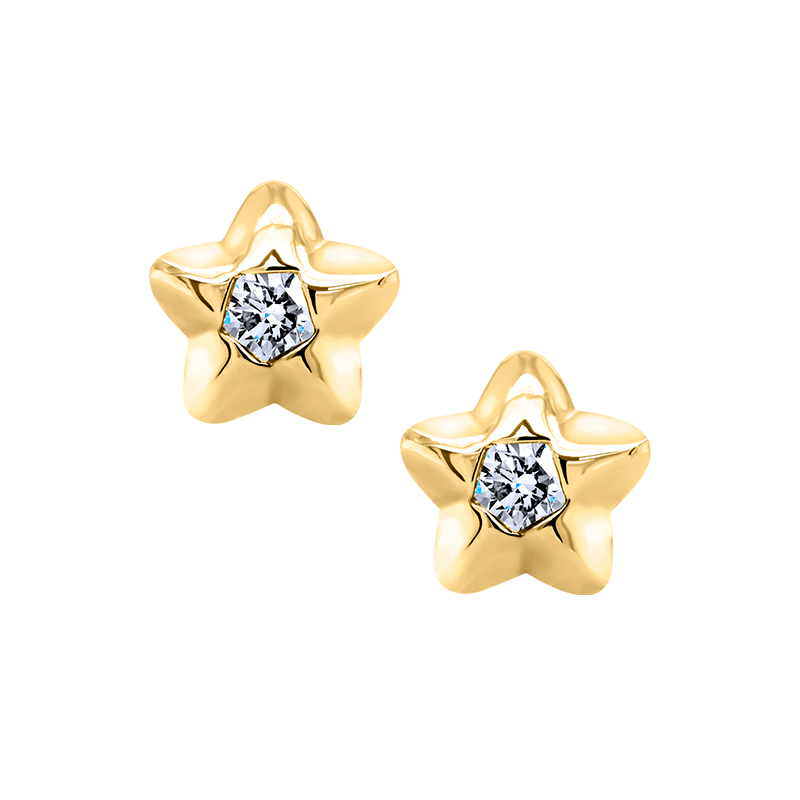 Papidú <p>  Baby Earring L</p> <p> 18k Yellow gold and diamond </p> <p> <FONT SIZE=2>  JBB-005-G </font> </p>