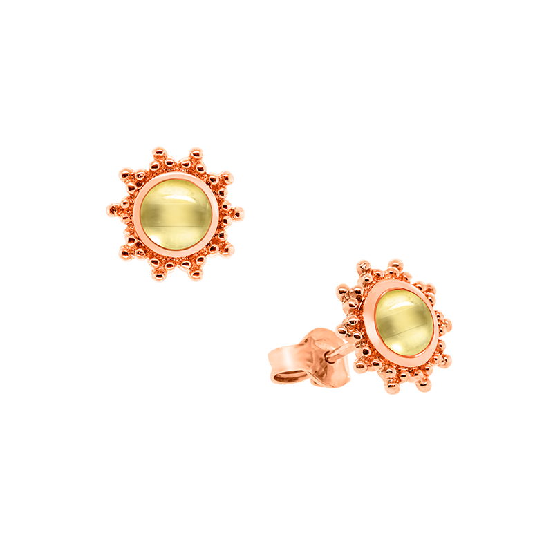 Papidú <p>  Earring </p> <p> 18k Rose gold and peridot </p> <p> <FONT SIZE=2> ARE-025 </font> </p>