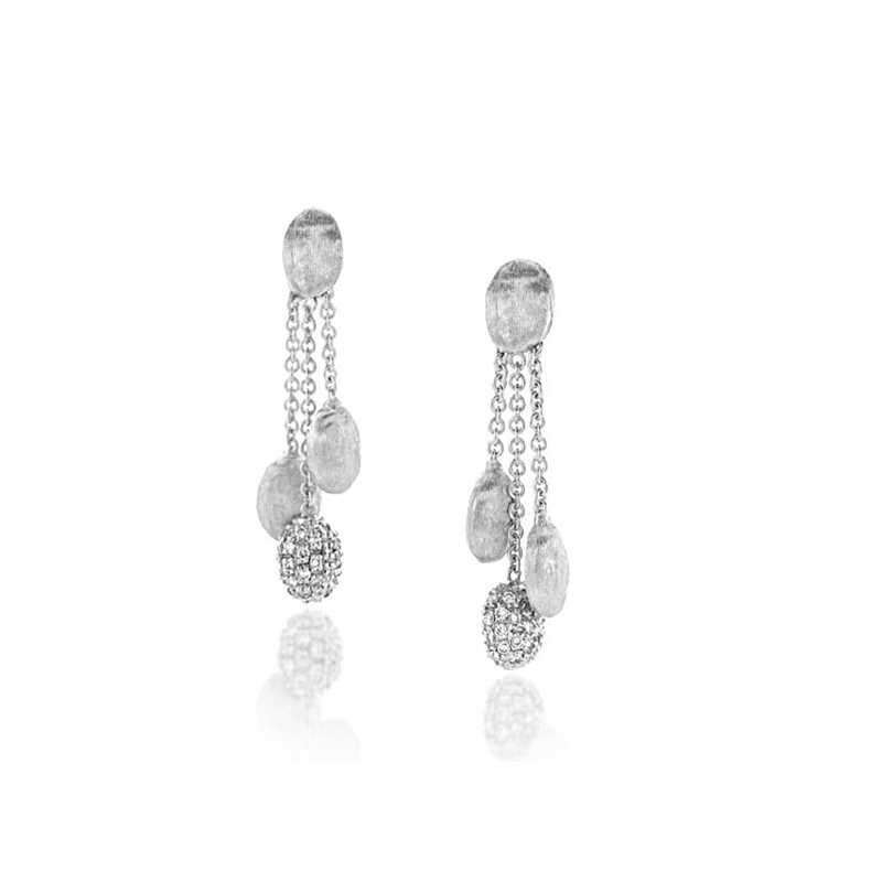 MARCO BICEGO <p> Earring  Siviglia  </p> <p> 18k White gold and diamond </p> <p> <FONT SIZE=2>  OB447-B </font> </p>