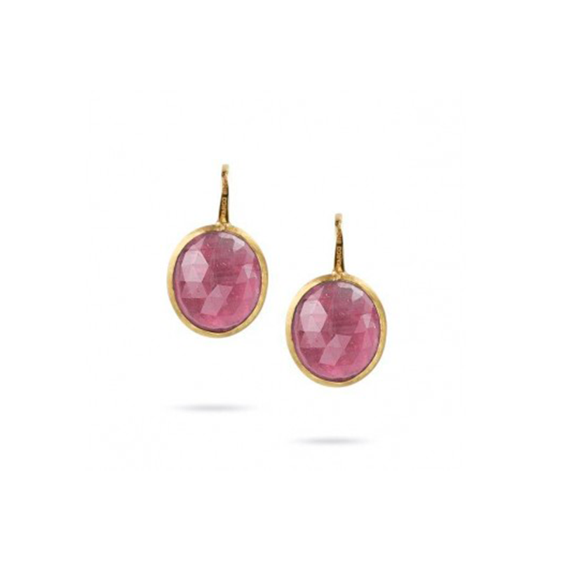 MARCO BICEGO <p> Earring Siviglia  </p> <p>  18k Yellow gold and  Rose Sapphire </p> <p> <FONT SIZE=2>  OB1067-AZR01 Y </font> </p>