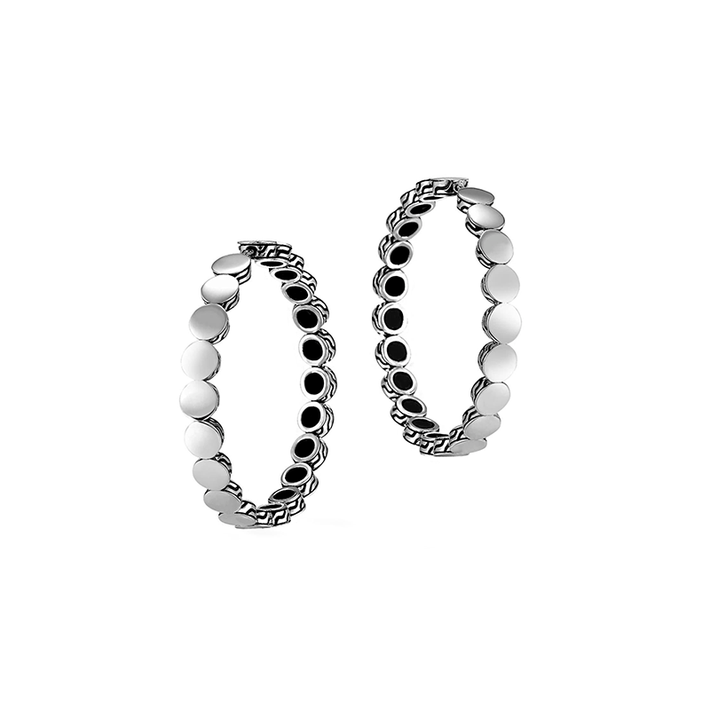 JOHN HARDY <p> Earring Dot hoop M  </p> <p> Silver 925</p> <p> <FONT SIZE=2>  EB34108 </font> </p>